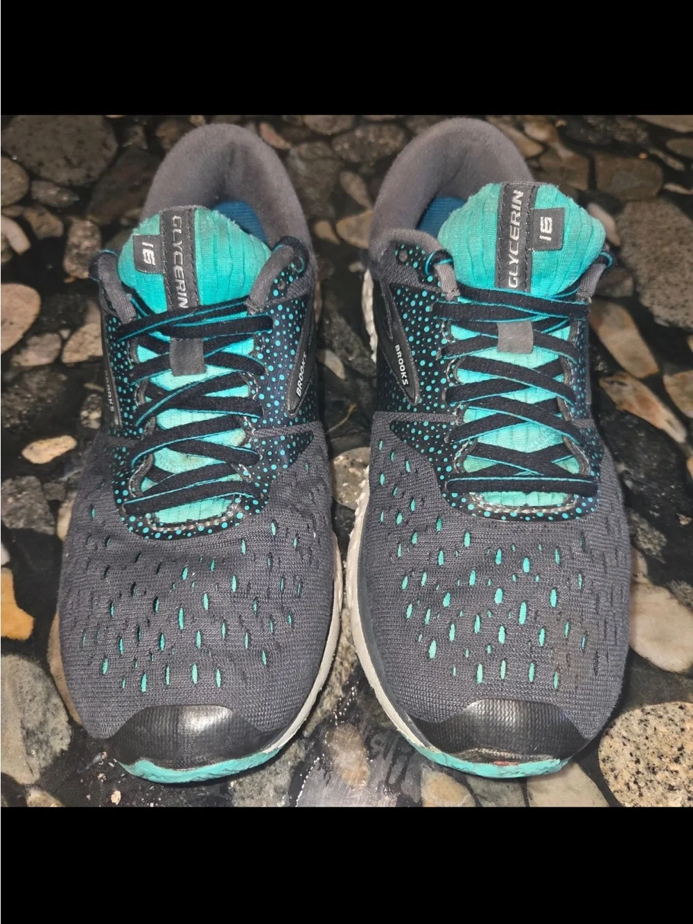 Brooks Glycerin 16 Women's Running Shoes Gray Teal Athletic Sneakers Size 11 - Picture 3 of 7